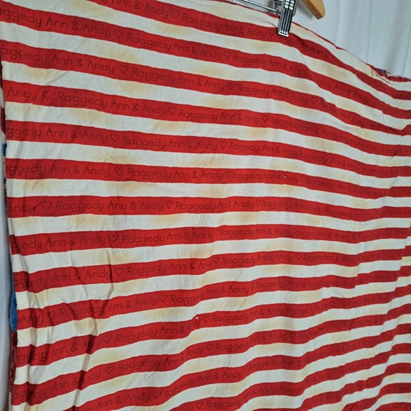 Raggedy Ann & Andy Quilt 40x60" Patchwork Baby Blanket Project Linus TLC Vintage - Picture 9 of 10